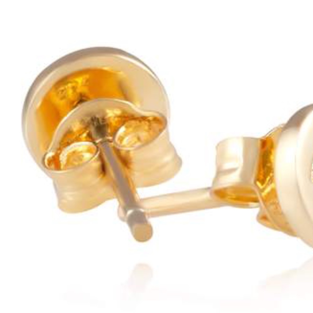 Sterling Silver Zodiac VIRGO Earrings Gold Plated - Picture 2 of 3